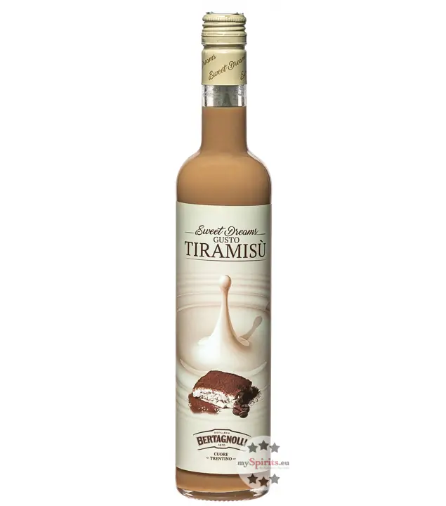 Bertagnolli: Sweet Dreams Tiramisu Likör / 17 % vol / 0,5 Liter-Flasche