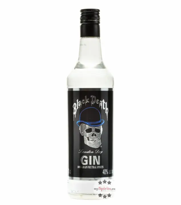 Black Death London Dry Gin – Aufregender London Dry Gin / 40% vol. / 0,7 Liter-Flasche