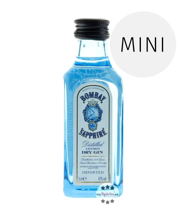 Gin: Bombay Sapphire London Dry Gin / 47% / 0,05 Liter