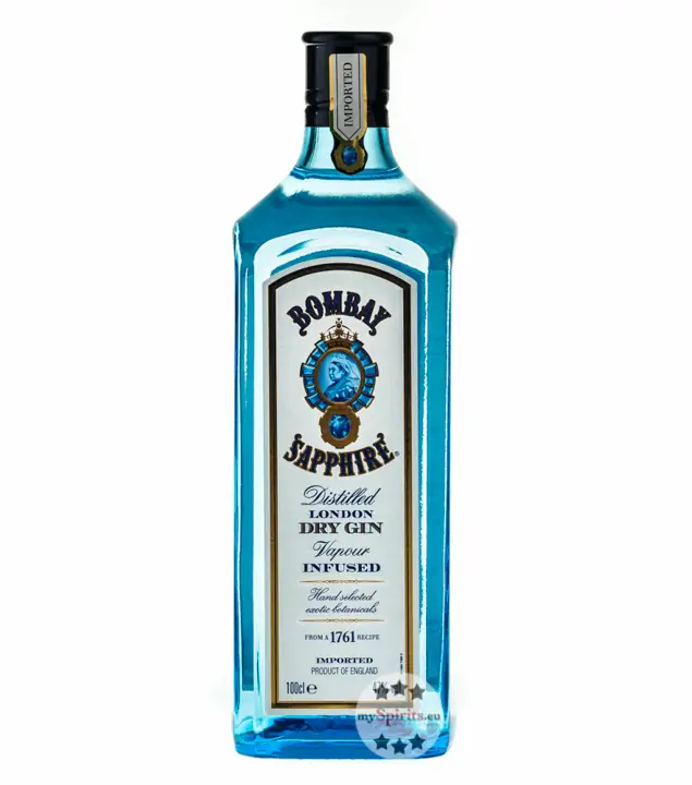 Bombay Sapphire Gin – Distilled London Dry Gin / 47 % vol. / 1,0 Liter-Flasche