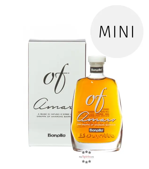 Bonollo: Of Amaro Kräuterlikör / 30 % Vol. / 0,05 Liter-Flasche