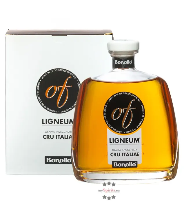 Bonollo: Grappa of Ligneum Invecchiata Cru Italiae / 42 % Vol. / 0,7 Liter-Flasche in Geschenkkarton
