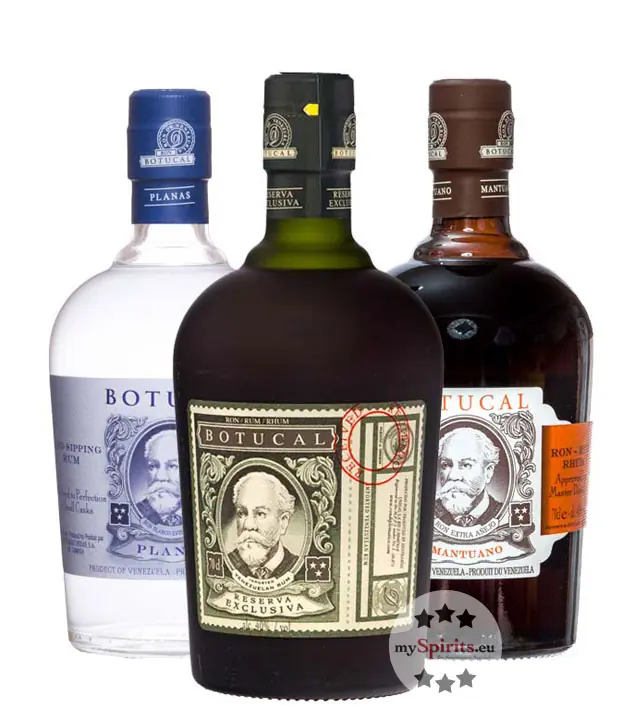Botucal Rum Set: Reserva Exclusiva, Mantuano, Planas (40 - 47 % Vol. / 3 x 0,7 Liter) 