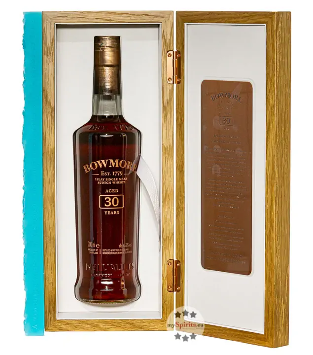 Bowmore 30 Jahre Islay Single Malt Scotch Whisky Edition 1989/2020 / 45,3 % Vol. / 0,7 Liter-Flasche in Holzschatulle
