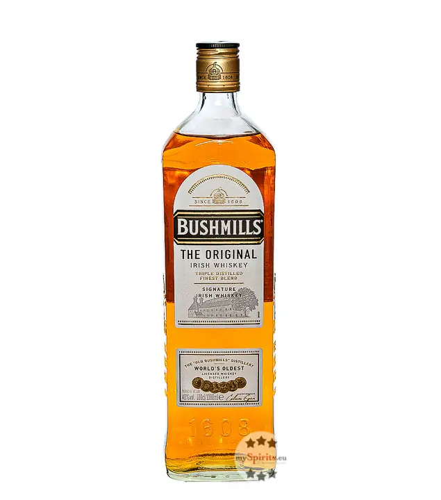 Bushmills Original Irish Whiskey Triple Distilled - Smooth & Mellow / 40 % Vol. / 1,0 Liter-Flasche