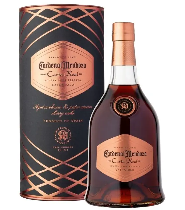 Cardenal Mendoza Carta Real Solera Gran Reserva Brandy de Jerez / 40 % Vol. / 0,7 Liter-Flasche in Geschenkdose