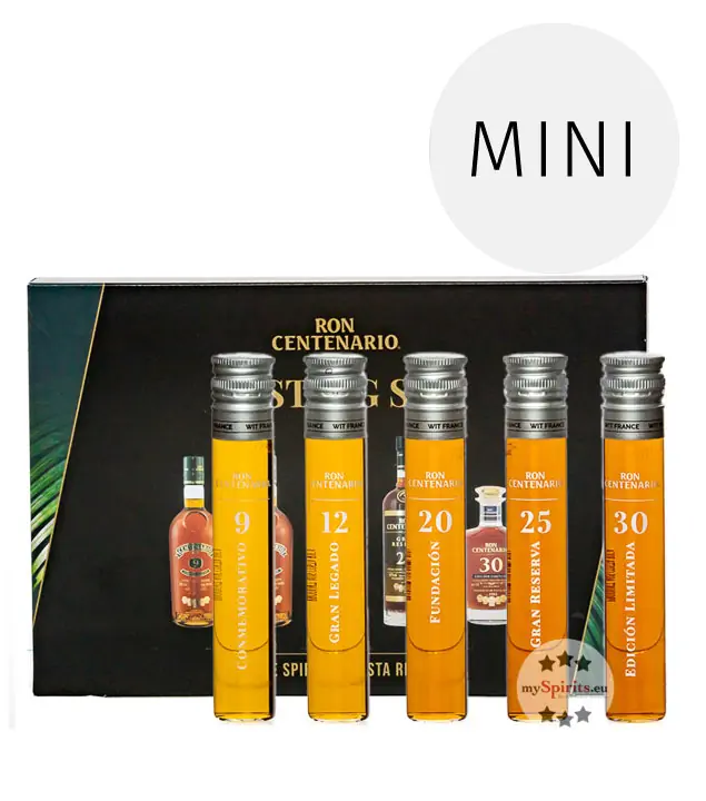 Ron Centenario Tasting Set Rum-Probierset / 40 % Vol. / 5 x 0,05 Liter in Geschenkbox
