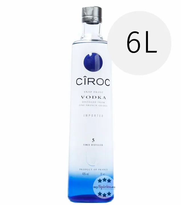 Cîroc Snap Frost Vodka Riesenflasche / 40 % Vol. / 6,0 Liter-Flasche