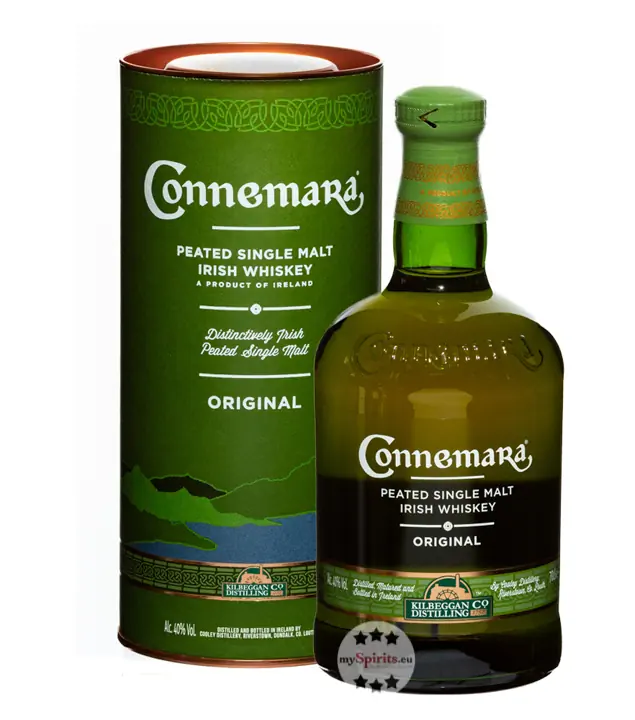 Connemara Peated Single Malt Irish Whiskey Original / 40 % Vol. / 0,7 Liter-Flasche in Geschenkdose