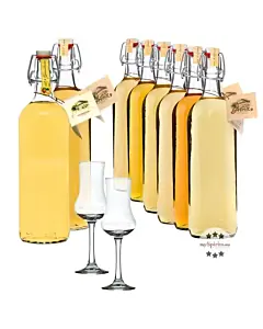 Prinz alle Alten Sorten - Vorteilspaket 8 x 1,0 Liter-Flasche + 2 Gl&auml;ser / 41 % vol.