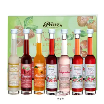 Prinz: Geschenk-Set “Die kleinen Sommerlichen“ Probierset / 15 & 16 % Vol. / 7 x 0,04 Liter-Flaschen