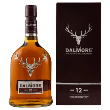 The Dalmore 12 Jahre Highland Single Malt Scotch Whisky / 40 % Vol. / 0,7 Liter-Flasche in  Geschenkverpackung