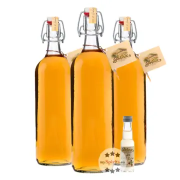 3 x Prinz: Alte Waldhimbeere / 41 % Vol. / 3 x 1,0 Liter-Flasche + 0,02 Liter Miniatur
