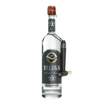 Beluga Vodka Gold Line / 40 % Vol. / 0,7 Liter-Flasche in Geschenkbox aus Leder