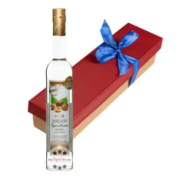 Dolomiti Geschenk-Set Haselnuss Nocciola Premium / 40 % vol. / 0,5 Liter-Flasche in Geschenk-Schachtel