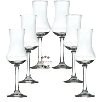 mySpirits Schnapskelch - 6 x Degustationsglas für Spirituosen mit 0,02 Liter Eichstrich