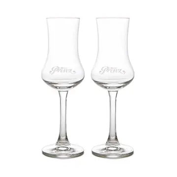 2x Original Prinz-Schnapskelch: Schnaps Glas mit Gravur und Eichstrich