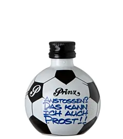 Prinz Fu&szlig;ballkugel mit Hausschnaps / 34 % vol / 0,04 Liter-Flasche