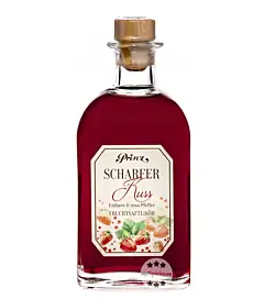 Prinz Scharfer Kuss Lik&ouml;r Erdbeer & rosa Pfeffer Sommerlik&ouml;r / 16 % vol / 0,5 Liter-Flasche