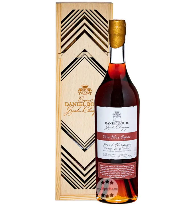 Daniel Bouju Très Vieux Cognac / 40 % Vol. / 0,7 Liter-Flasche in Holzkiste