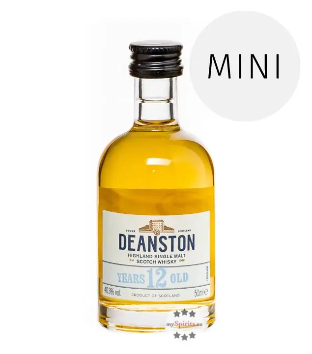 Deanston 12 Years Highland Single Malt Scotch Whisky Miniatur / 46,3 % Vol. / 0,05 Liter-Flasche