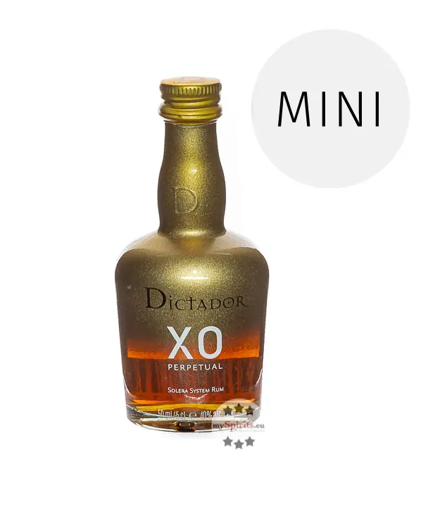 Dictador XO Perpetual Colombian Aged Rum Miniatur / 40 % Vol. / 0,05 Liter-Flasche