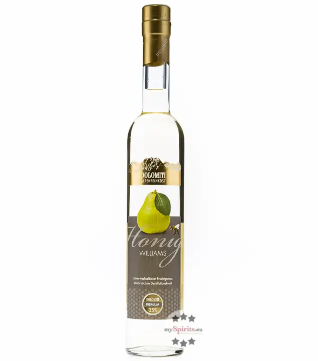 Dolomiti Honig Williams Birne Premium / 35 % Vol. / 0,5 Liter-Flasche