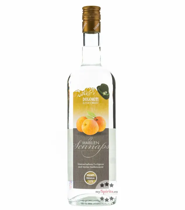 Dolomiti Marillen-Schnaps / 35 % Vol. / 1,0 Liter-Flasche