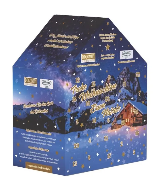 Dolomiti Adventkalender "Dolomiti meets Bertagnolli" / 15-42 % vol / 24 x 0,02 Liter-Flasche