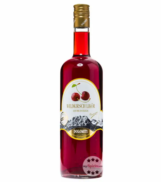 Dolomiti: Wildkirsch Likör Premium / 16% Vol. / 1,0 Liter - Flasche