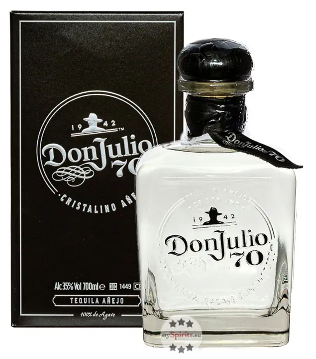 Don Julio Tequila 70 Cristalino Anejo / 35 % Vol. / 0,7 Liter-Flasche in Geschenkkarton