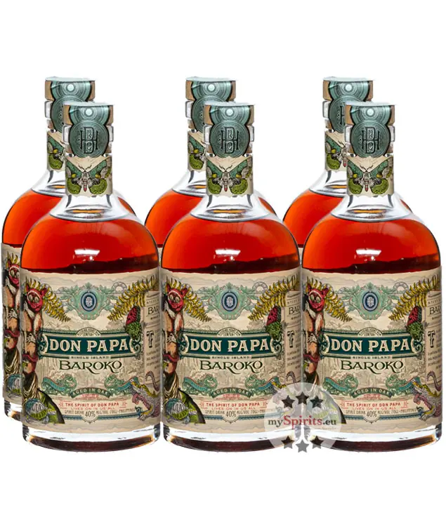 6 x Don Papa Baroko / 40 % vol / 6 x 0,7 Liter-Flasche