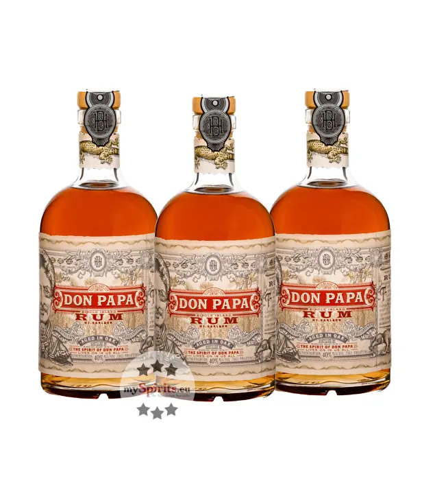 Don Papa Rum aus Philippinien / 40 % Vol. / 3 x 0,7 Liter-Flasche