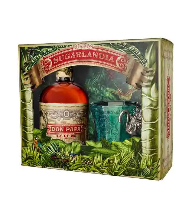 Don Papa Rum Onpack mit Glas / 40 % Vol. / 0,7 Liter in Geschenkpackung