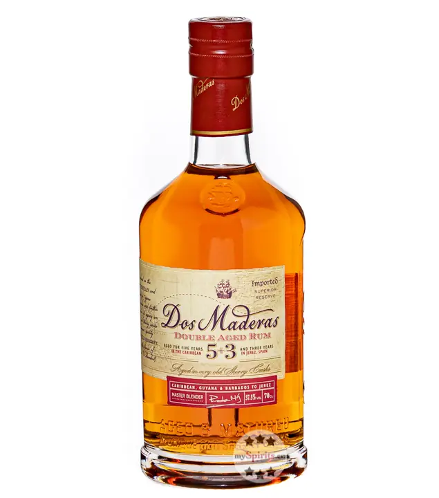 Dos Maderas: 5 + 3 Double Aged Rum / 37,5 % Vol. / 0,7 Liter-Flasche