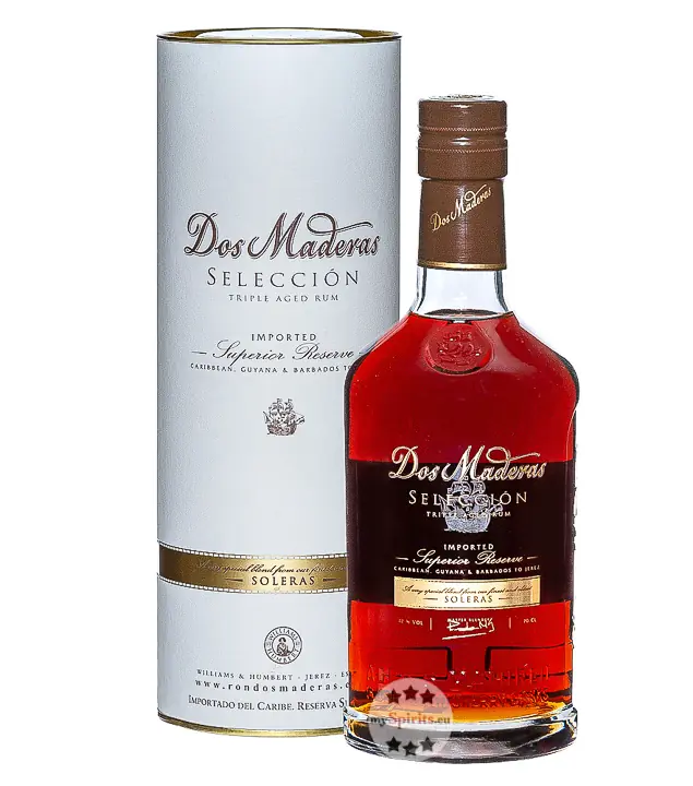 Dos Maderas Selección Triple Aged Rum / 42 % Vol. / 0,7 Liter-Flasche in Geschenkdose