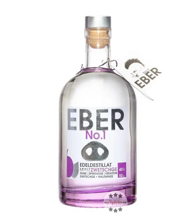 Eber No.1: MinzZwetschge Schnaps / 40 % Vol. / 0,5 Liter - Flasche
