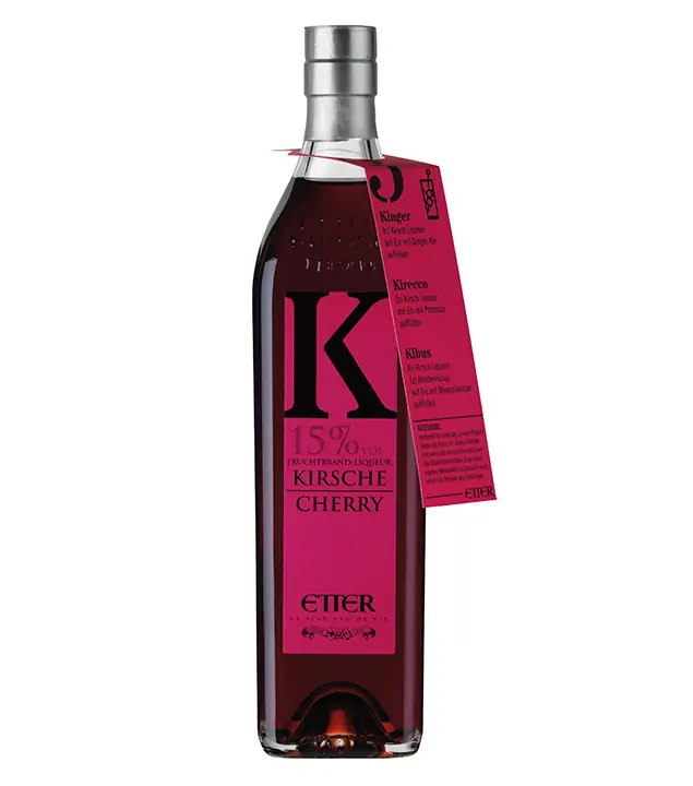 Etter Kirsche - Kirschlikör mit echtem Fruchtbrand / 15 % vol. 0,35 Liter-Flasche