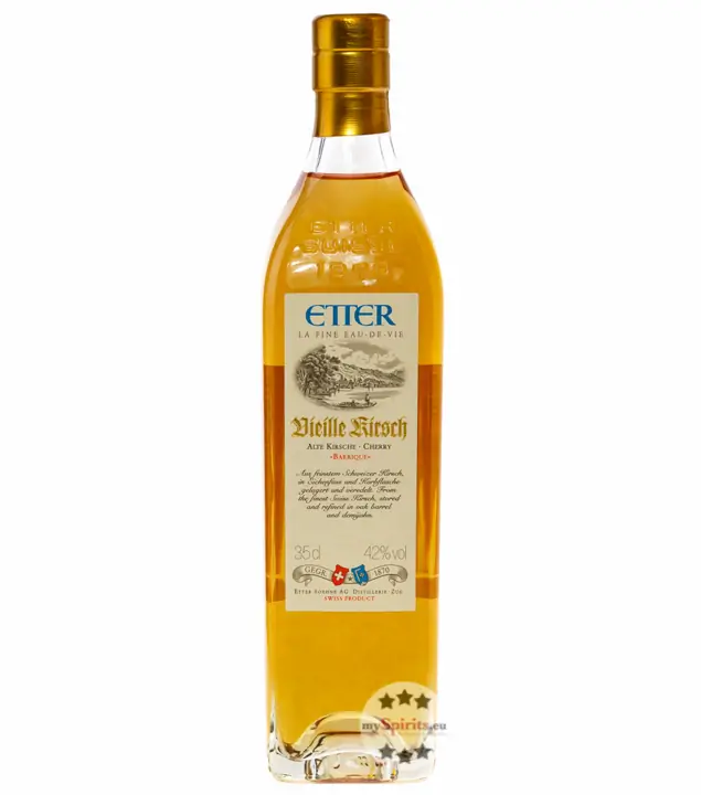 Etter Vieille Kirsch – Alte Kirsche Fruchtbrand aus dem Barrique / 42% vol. 0,35 Liter-Flasche