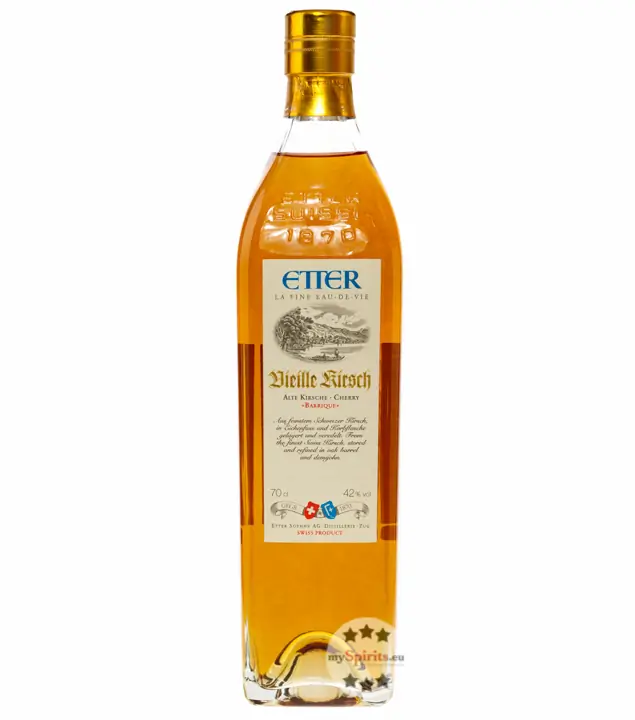 Etter Vieille Kirsch – Alte Kirsche im Eichenholzfass gelagert / 42% vol. 0,7 Liter-Flasche