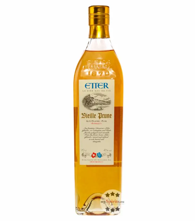 Etter Vieille Prune – Alte Pflaume im Eichenholzfass gelagert / 41% vol. 0,7 Liter-Flasche