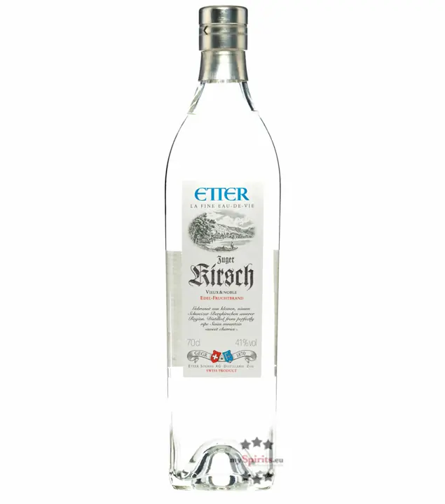 Etter Zuger Kirsch vieux et noble – Feines Kirschwasser aus der Schweiz / 41% vol. 0,7 Liter-Flasche