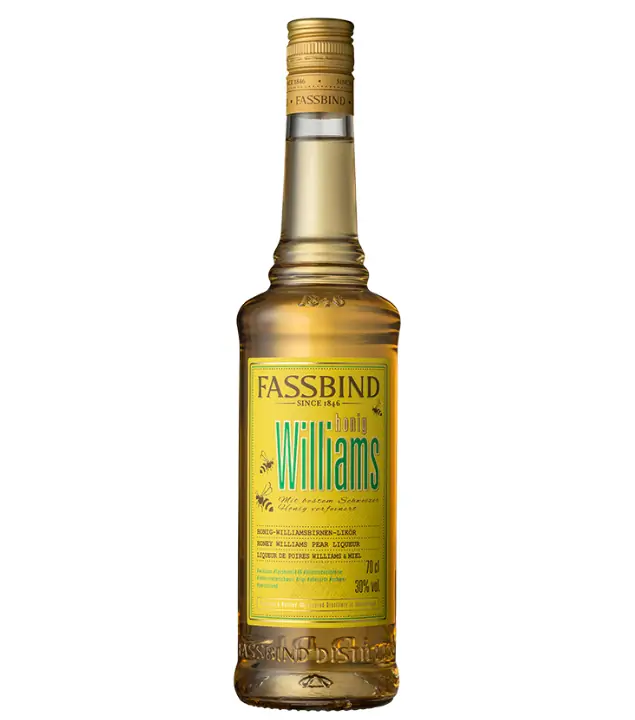 Fassbind Honig-Williams Likör / 30 % vol / 0,7 Liter-Flasche