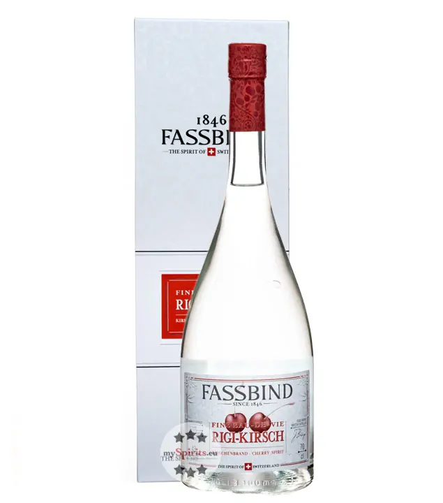 Fassbind Rigi-Kirsch Fine Eau de Vie / 43 % Vol. / 0,7 Liter-Flasche in Geschenkkarton