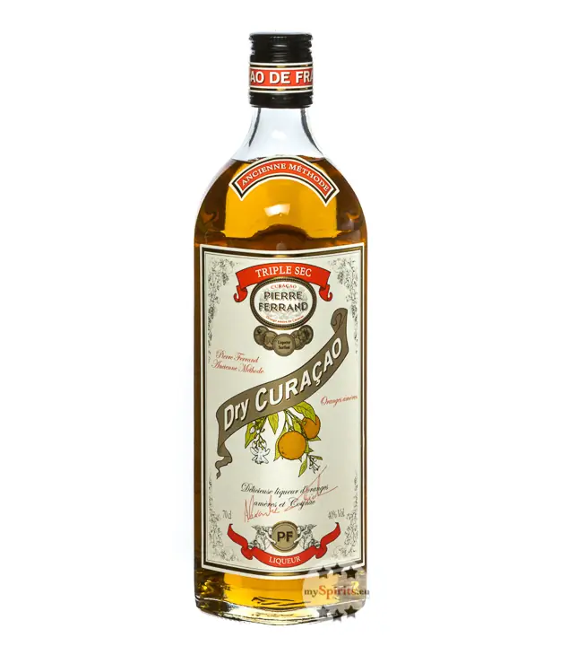 Cognac Pierre Ferrand: Dry Curacao Triple Sec Liqueur / 40 % Vol. / 0,7 Liter-Flasche