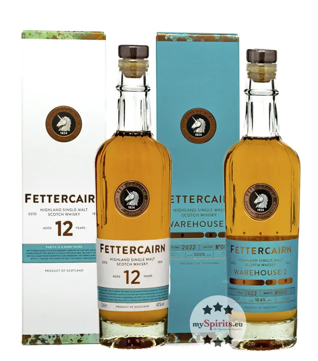 Fettercairn: Warehouse 2 Batch 3 & 12 Years Whisky im Set / 40 & 50,6 % Vol. / 2 x 0,7 Liter-Flaschen in Geschenkboxen