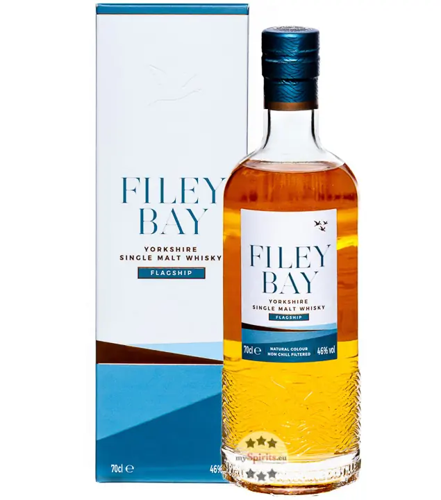 Filey Bay Flagship Yorkshire Single Malt Whisky / 46 % Vol. / 0,7 Liter-Flasche in Geschenkkarton