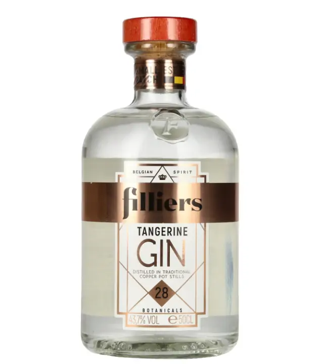 Filliers Dry Gin 28 Tangerine – Gin mit Mandarine / 43,7 % vol. / 0,5 Liter-Flasche