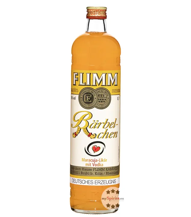 Flimm Bärbelchen Maracuja-Likör mit Vodka / 18 % vol / 0,7 Liter-Flasche