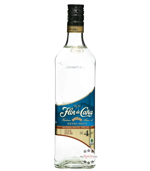 Flor de Cana Extra Seco Reserva No. 4 Rum Blanco / 40 % Vol. / 0,7 Liter-Flasche